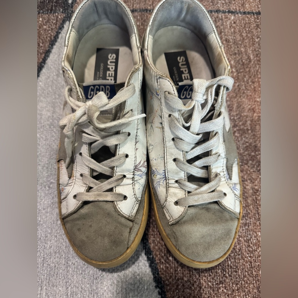 Golden Goose Super-star distressed leather sneakers 39 - Picture 7 of 8